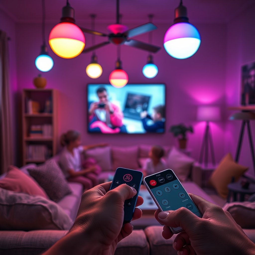 color bulbs in action