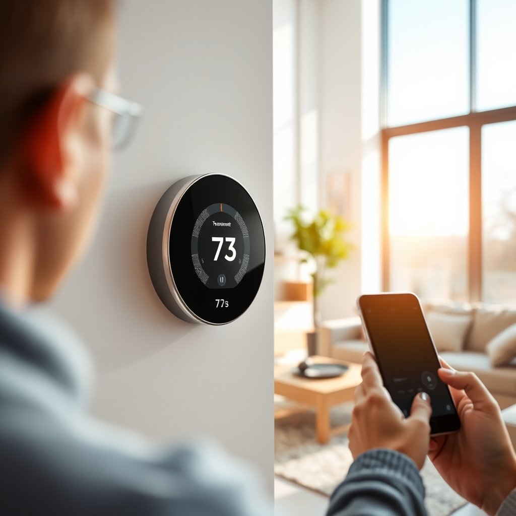 smart thermostat product view