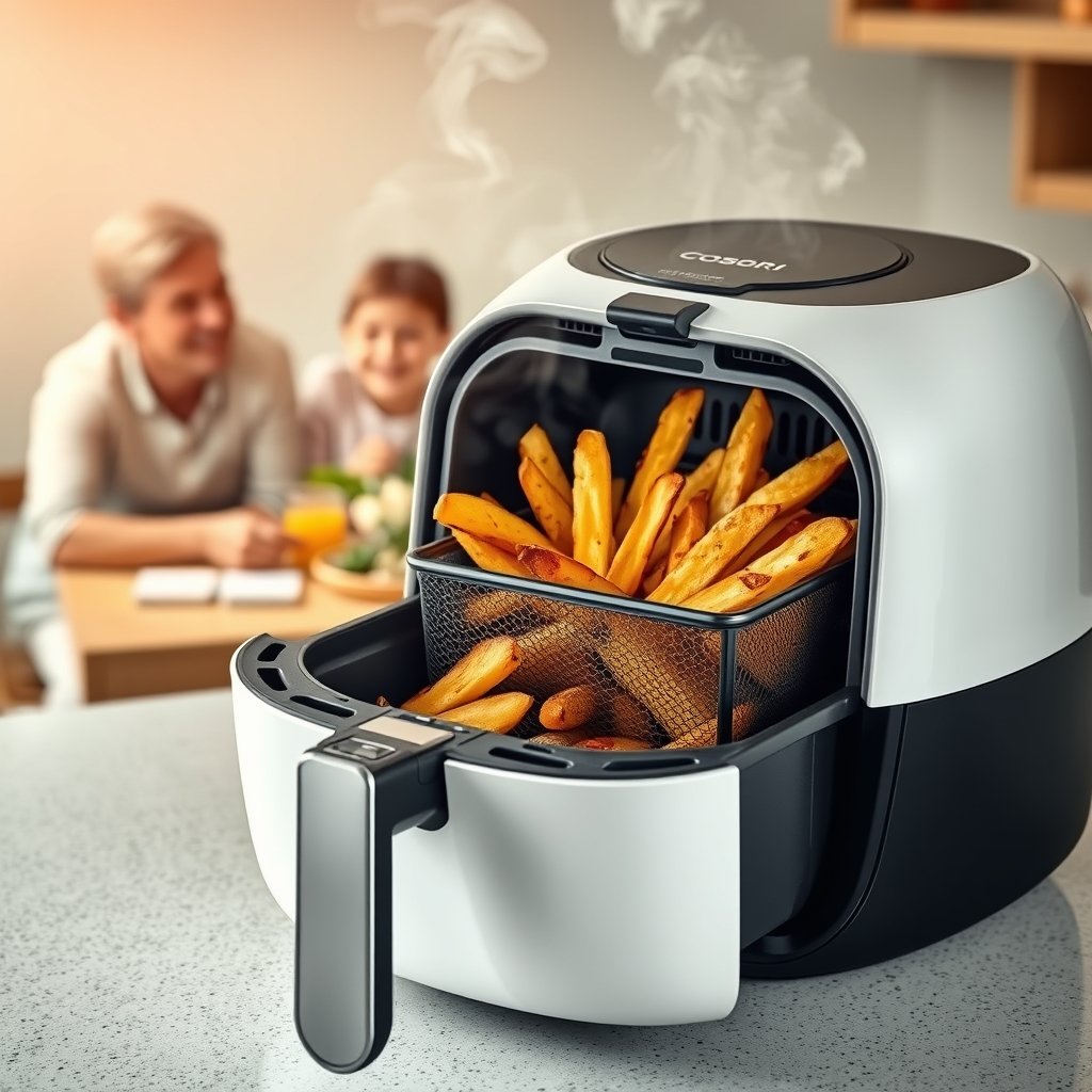 ceramic airfryer in action